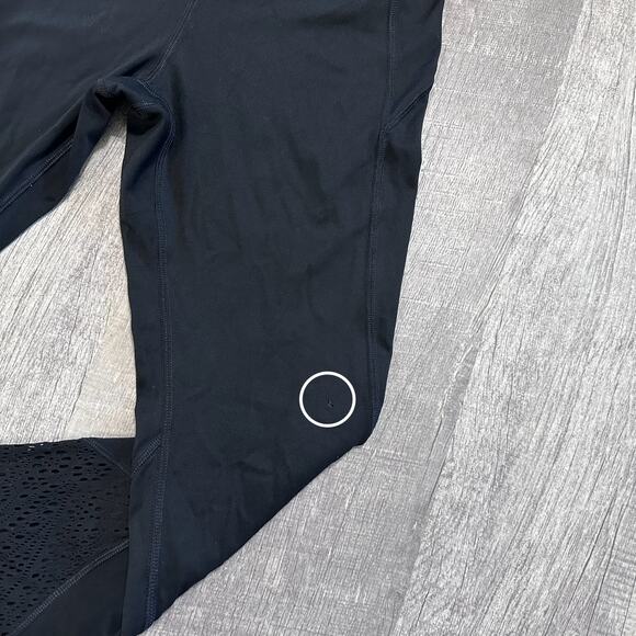 Victorias Secret PINK SPORT Black Yoga Legging Womens M Lace Ankle Mid Rise - Picture 7 of 9